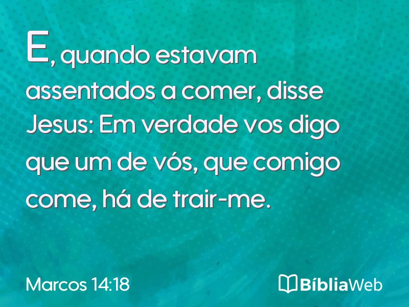 Marcos 14:18 em imagem para compartilhar