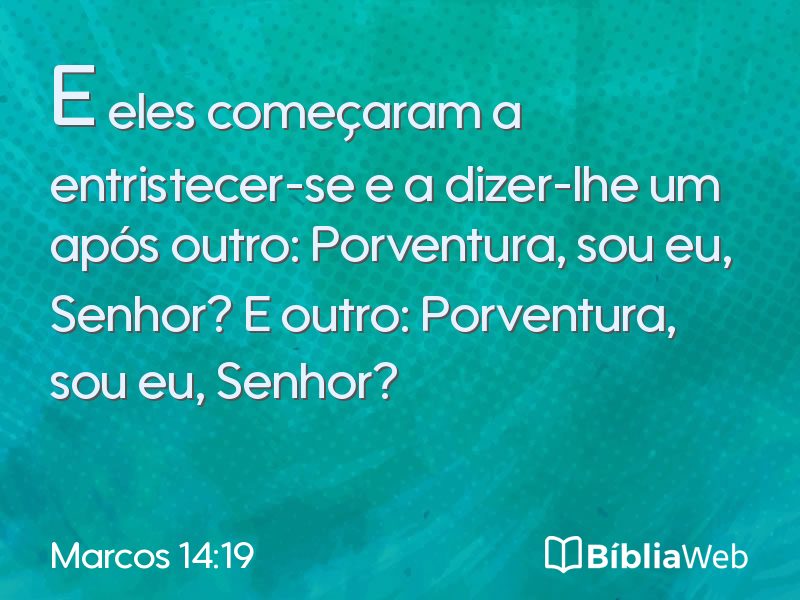 Marcos 14:19 em imagem para compartilhar