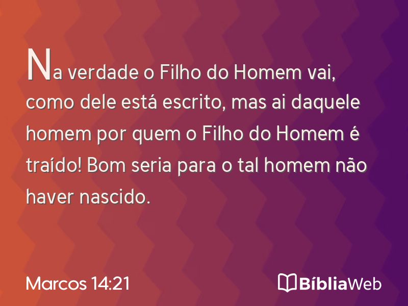 Marcos 14:21 em imagem para compartilhar