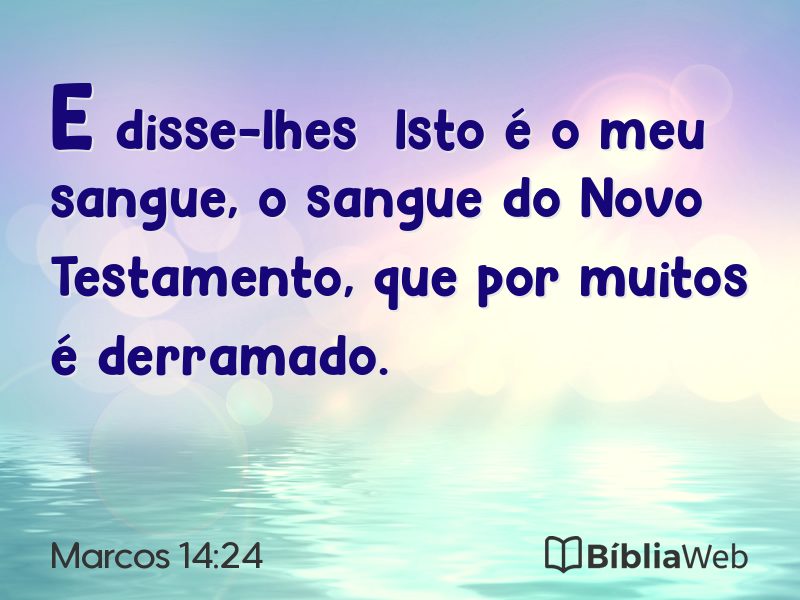 Marcos 14:24 em imagem para compartilhar