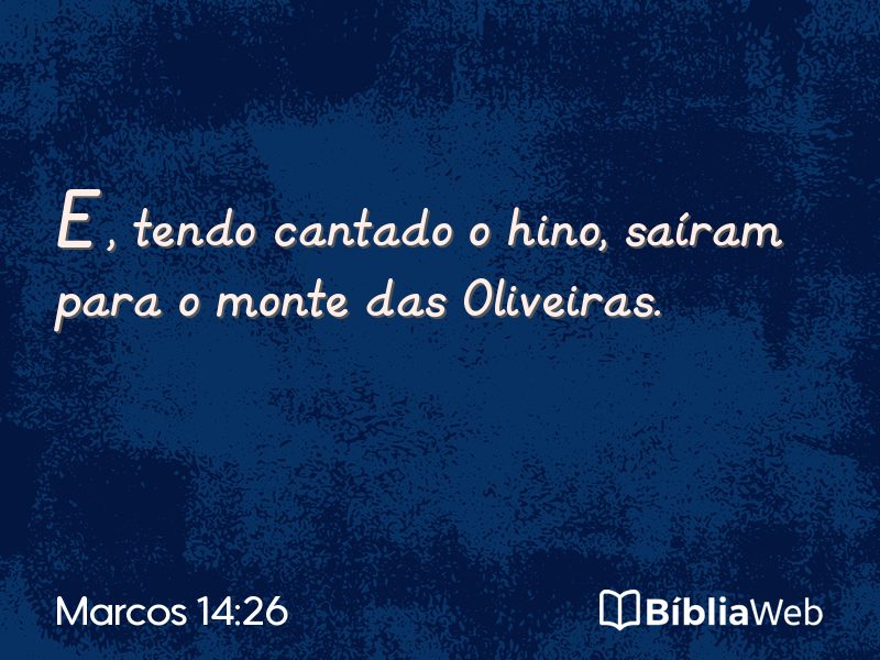 Marcos 14:26 em imagem para compartilhar