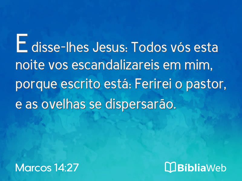 Marcos 14:27 em imagem para compartilhar