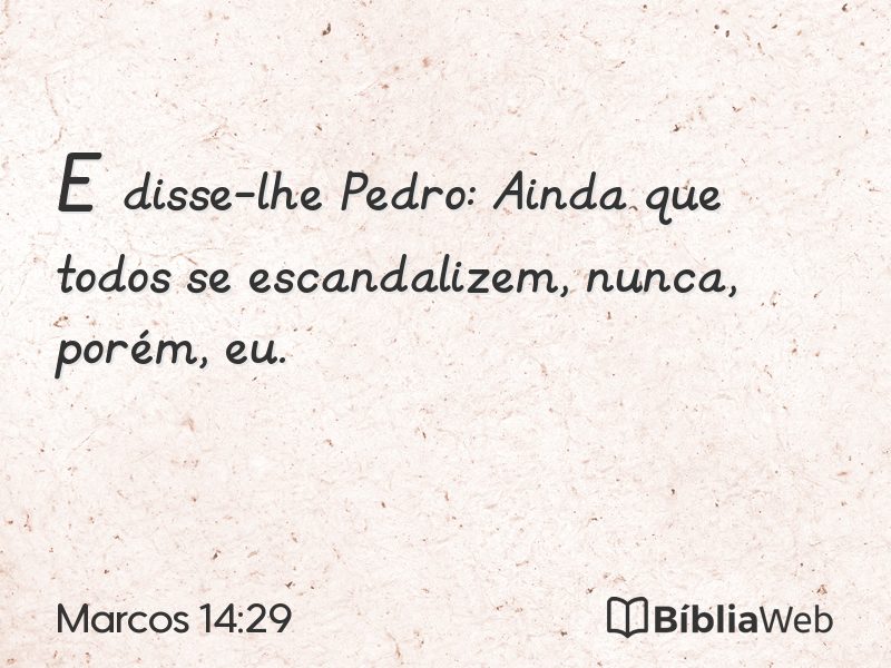 Marcos 14:29 em imagem para compartilhar