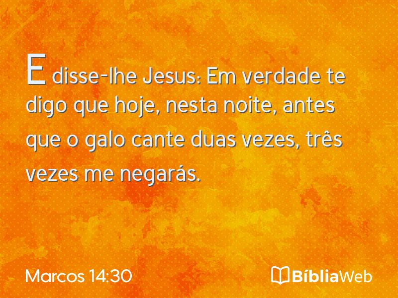 Marcos 14:30 em imagem para compartilhar