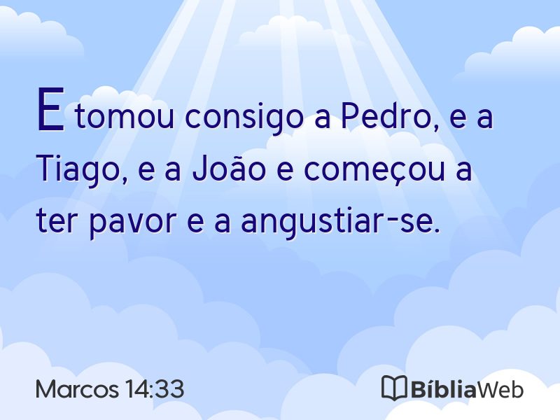 Marcos 14:33 em imagem para compartilhar