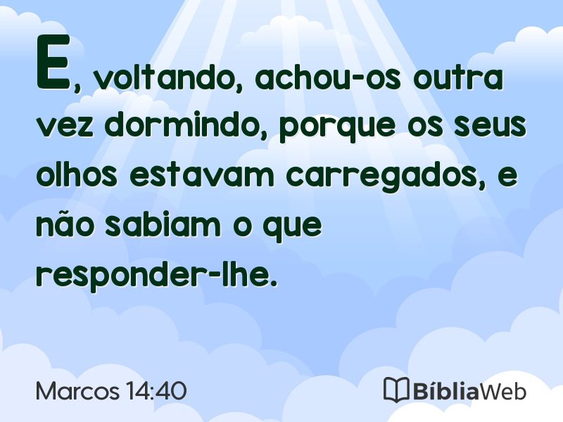 Marcos 14:40 em imagem para compartilhar