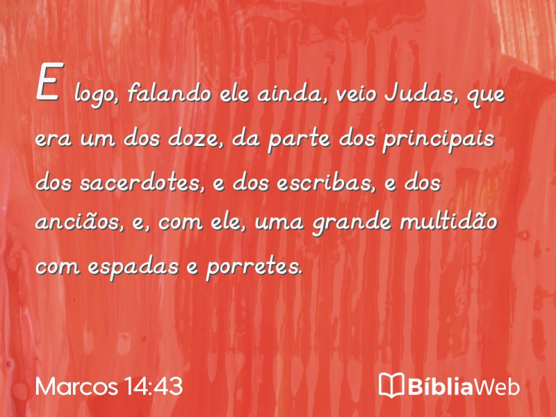 Marcos 14:43 em imagem para compartilhar