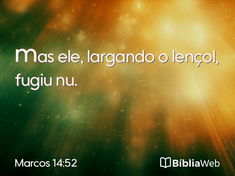 Marcos 14:52 em imagem para compartilhar