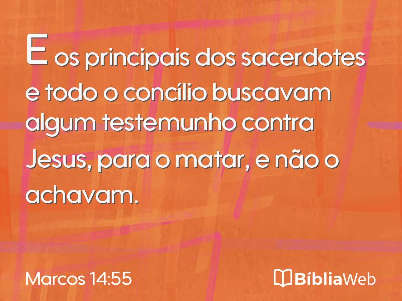 Marcos 14:55 em imagem para compartilhar