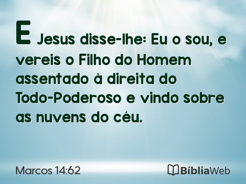 Marcos 14:62 em imagem para compartilhar