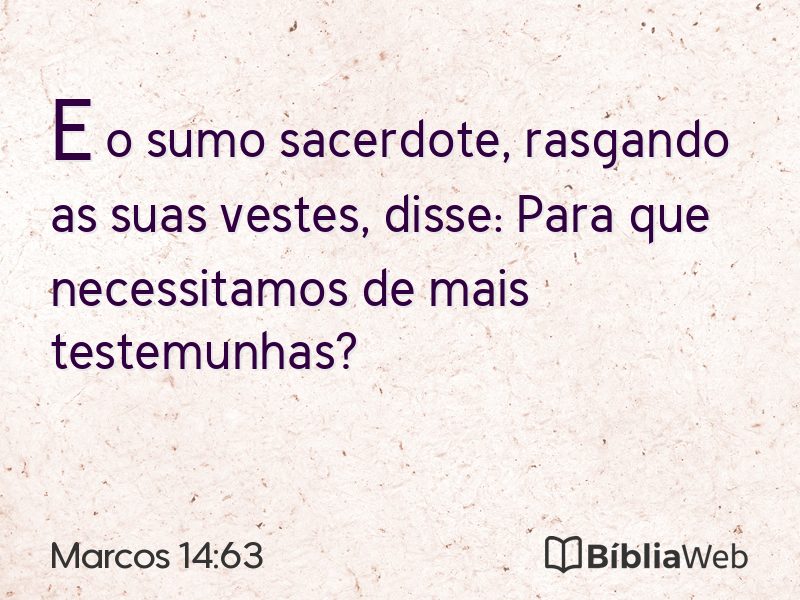 Marcos 14:63 em imagem para compartilhar