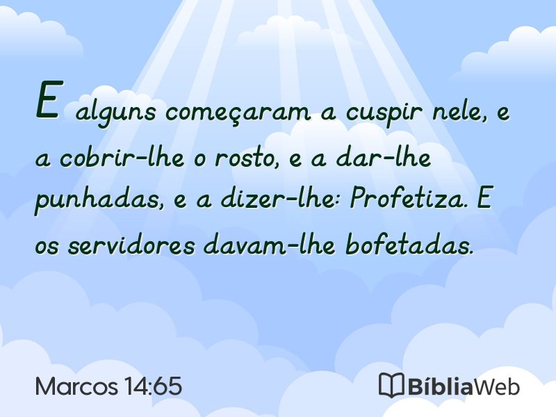 Marcos 14:65 em imagem para compartilhar