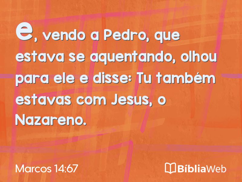 Marcos 14:67 em imagem para compartilhar