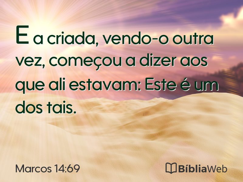 Marcos 14:69 em imagem para compartilhar