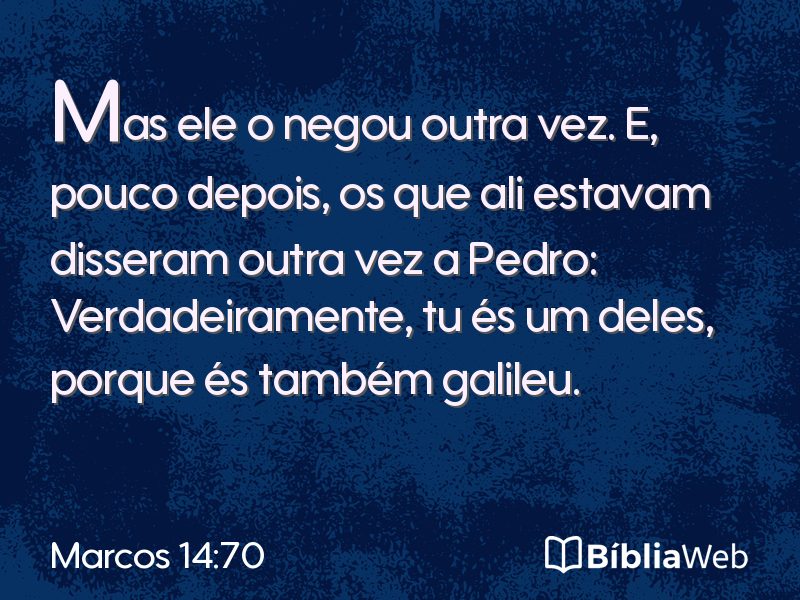 Marcos 14:70 em imagem para compartilhar
