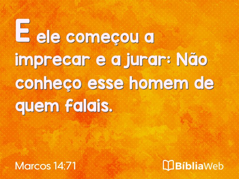 Marcos 14:71 em imagem para compartilhar