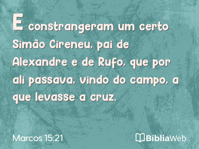 Marcos 15:21 em imagem para compartilhar