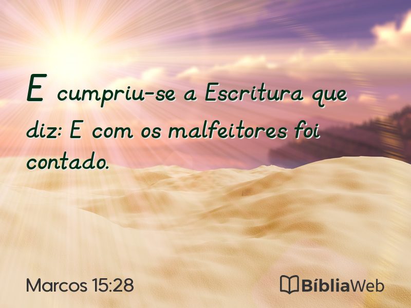 Marcos 15:28 em imagem para compartilhar