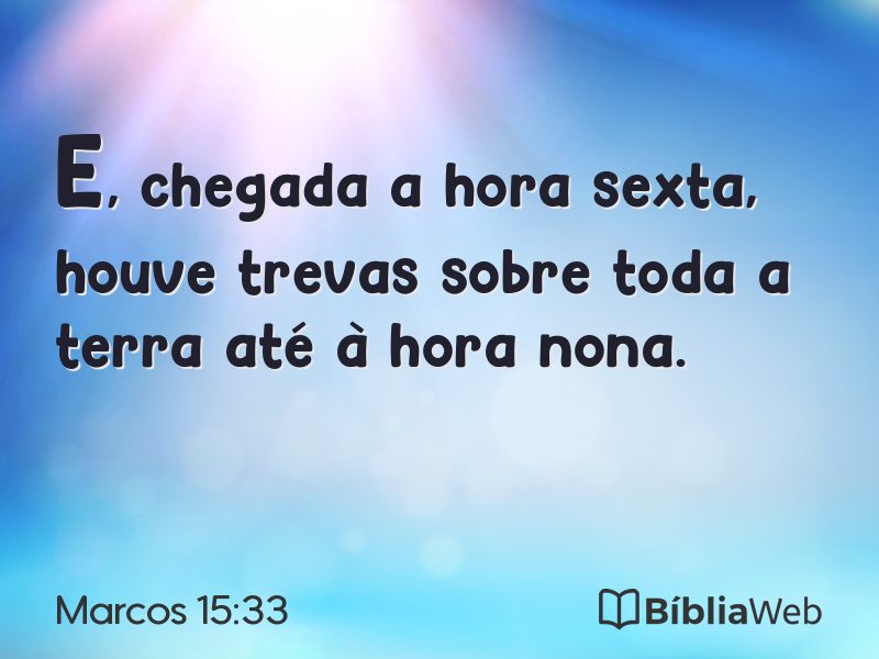 Marcos 15:33 em imagem para compartilhar