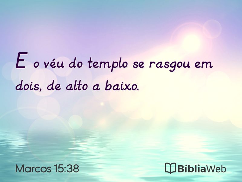 Marcos 15:38 em imagem para compartilhar