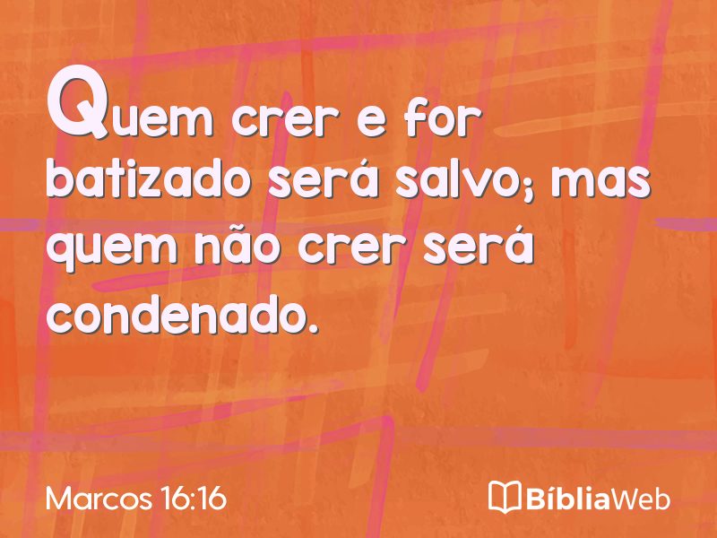 Marcos 16:16 em imagem para compartilhar