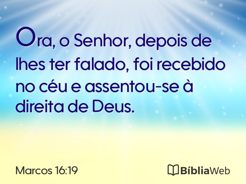 Marcos 16:19 em imagem para compartilhar