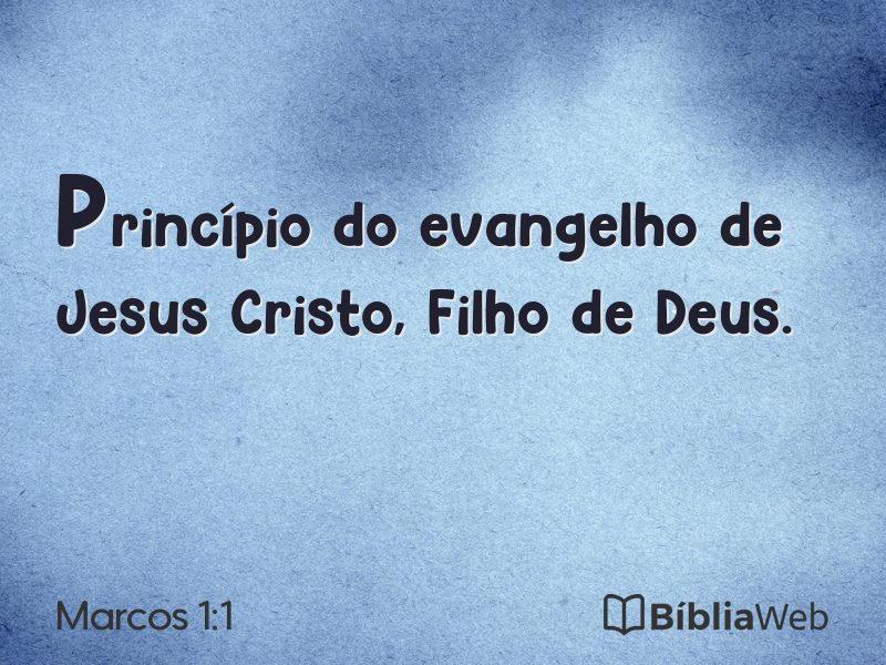 Marcos 1:1 em imagem para compartilhar