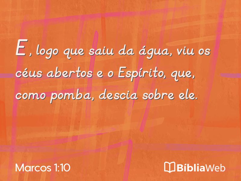 Marcos 1:10 em imagem para compartilhar