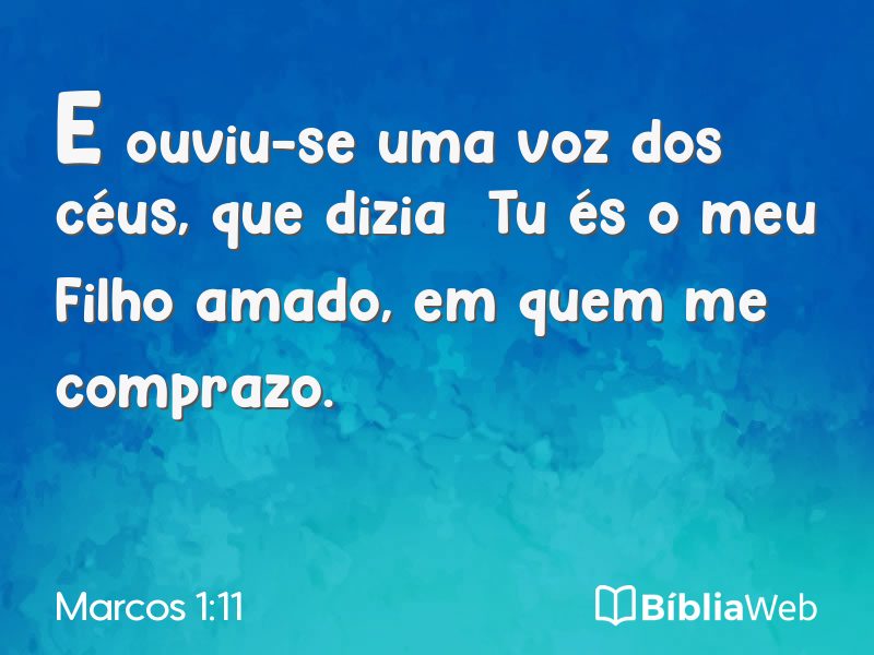 Marcos 1:11 em imagem para compartilhar