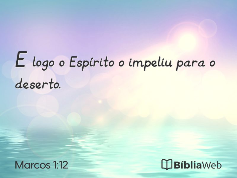 Marcos 1:12 em imagem para compartilhar