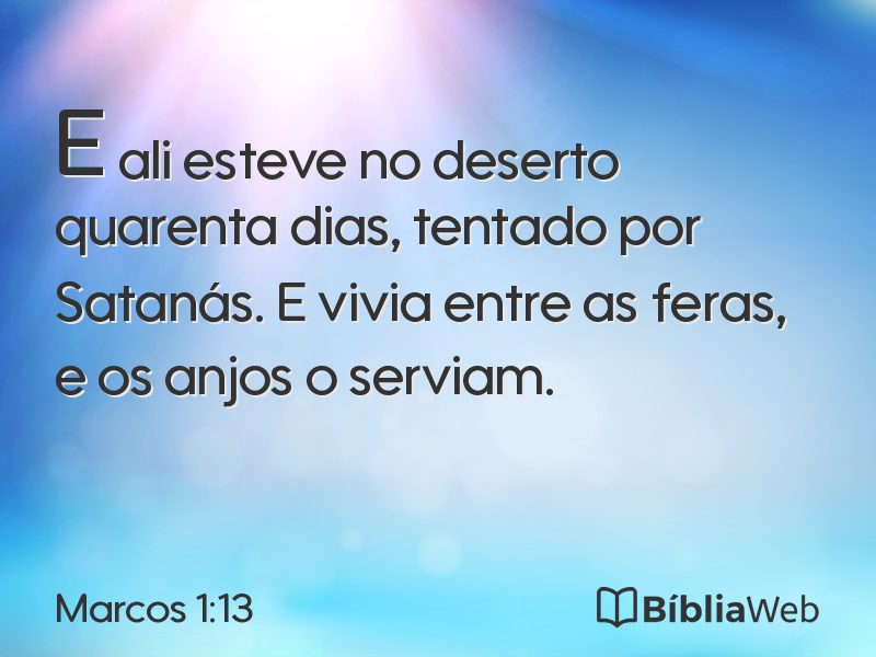 Marcos 1:13 em imagem para compartilhar