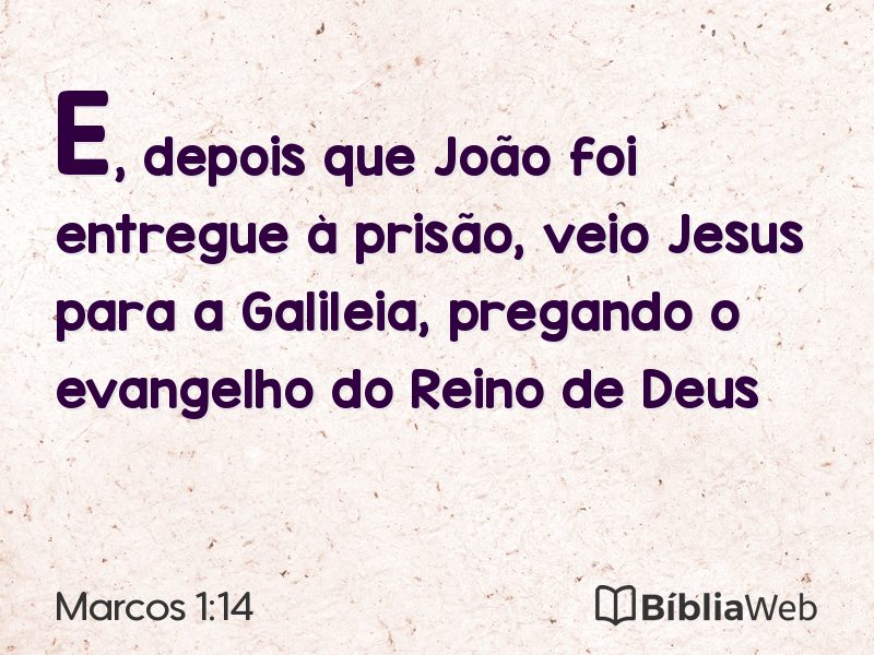 Marcos 1:14 em imagem para compartilhar