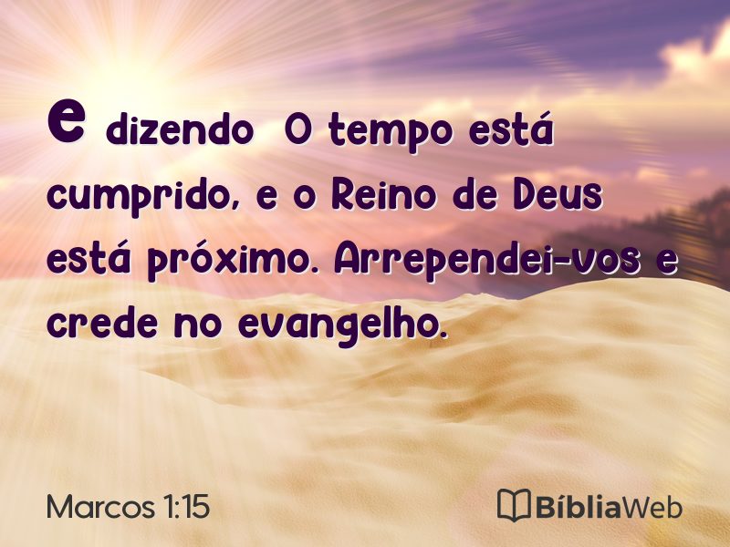 Marcos 1:15 em imagem para compartilhar