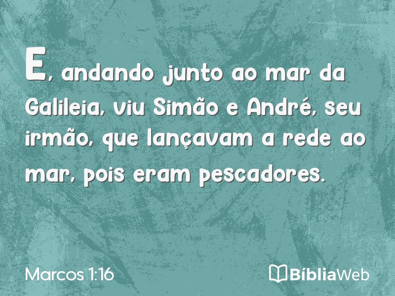 Marcos 1:16 em imagem para compartilhar