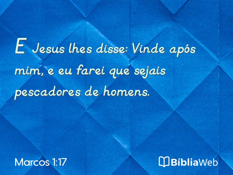 Marcos 1:17 em imagem para compartilhar