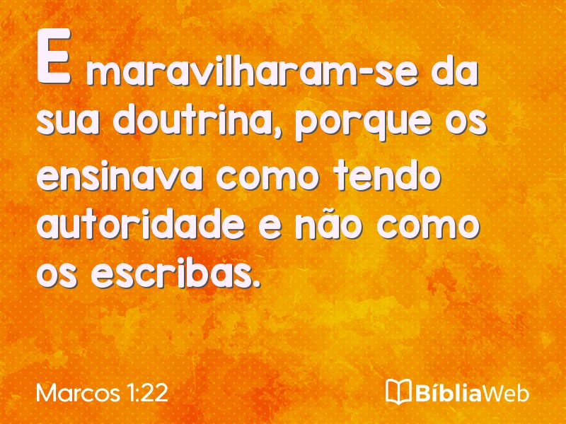 Marcos 1:22 em imagem para compartilhar