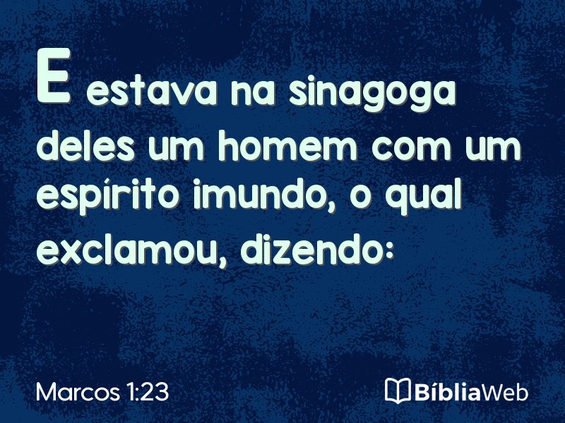 Marcos 1:23 em imagem para compartilhar