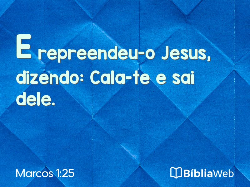 Marcos 1:25 em imagem para compartilhar