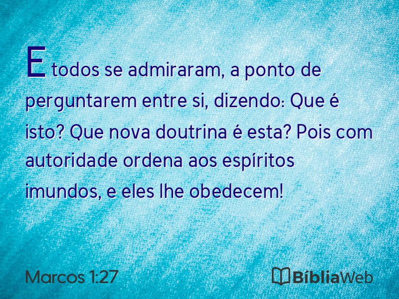 Marcos 1:27 em imagem para compartilhar
