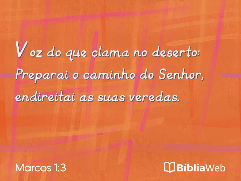Marcos 1:3 em imagem para compartilhar