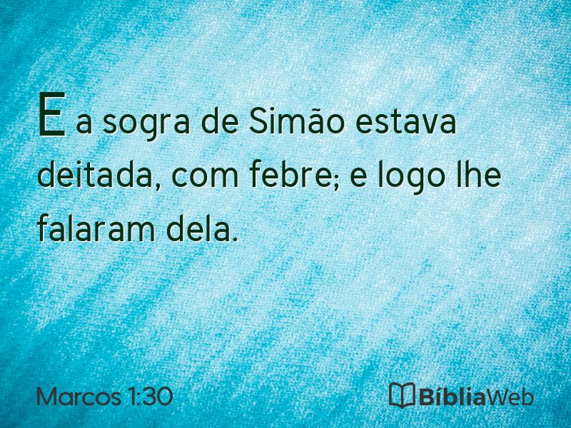 Marcos 1:30 em imagem para compartilhar