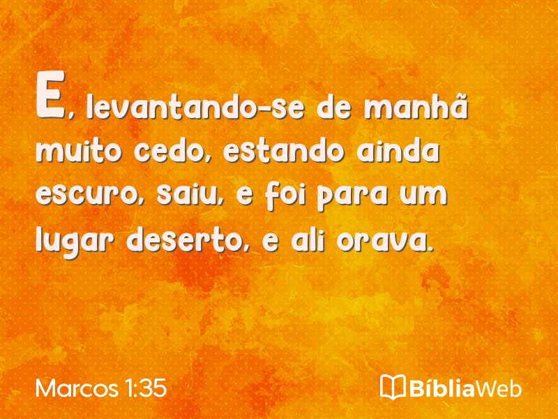 Marcos 1:35 em imagem para compartilhar