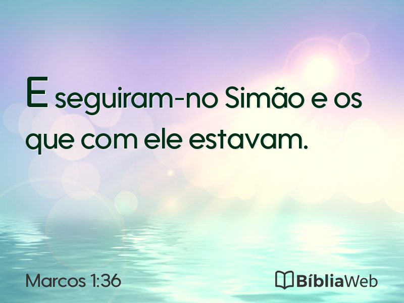 Marcos 1:36 em imagem para compartilhar