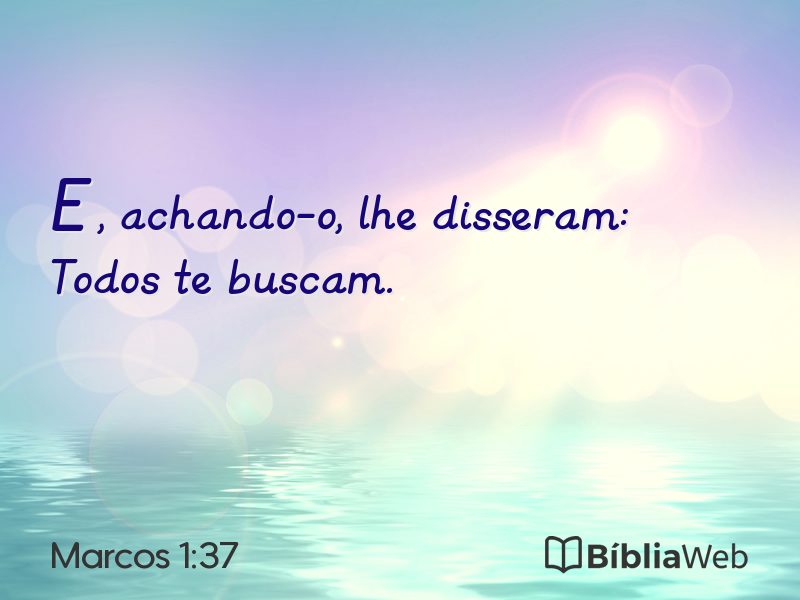 Marcos 1:37 em imagem para compartilhar