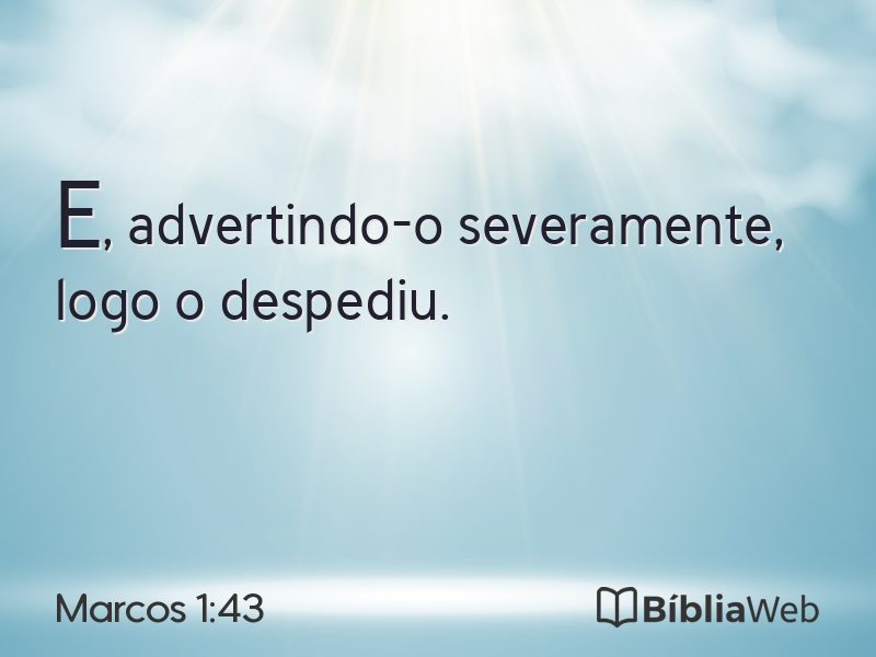 Marcos 1:43 em imagem para compartilhar