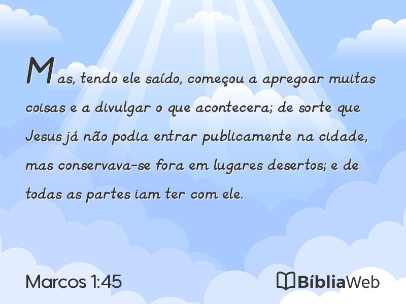 Marcos 1:45 em imagem para compartilhar