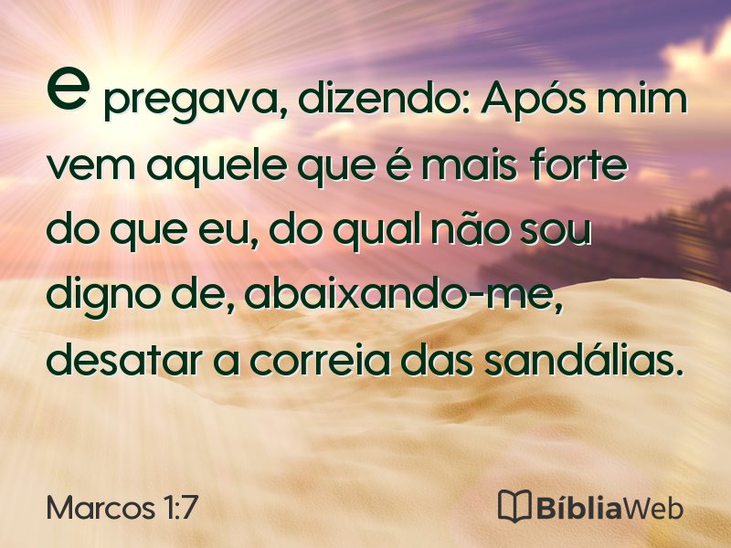 Marcos 1:7 em imagem para compartilhar