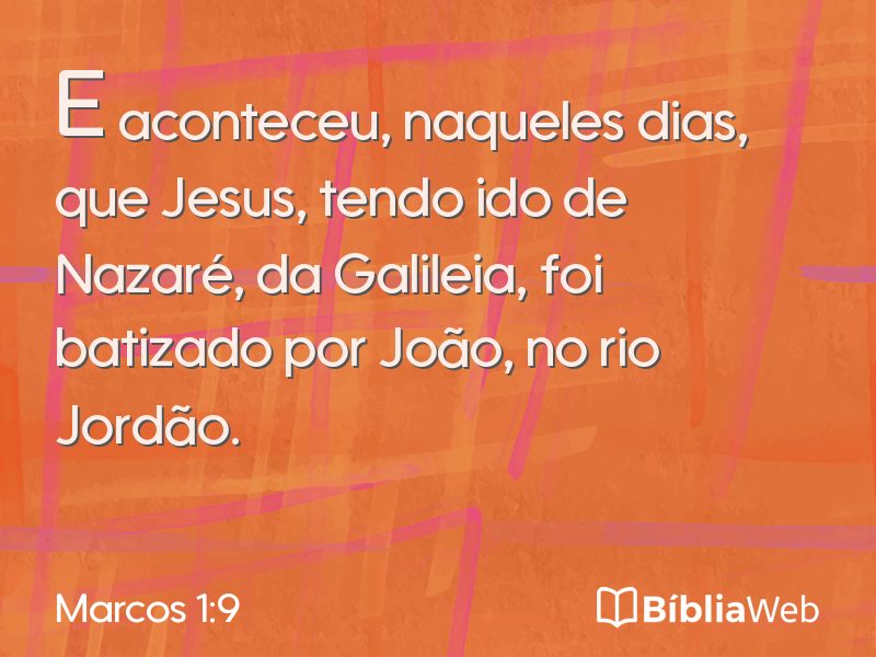 Marcos 1:9 em imagem para compartilhar