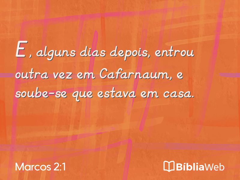 Marcos 2:1 em imagem para compartilhar