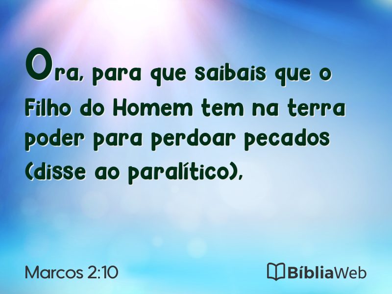 Marcos 2:10 em imagem para compartilhar